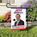 Jeff Merkley For Oregon Senate 2026 Garden Flag, Double Sided, 2026 Senate Flag, Elections Flag, Anti-Trump Sign, Race Red White & Blue Flag
