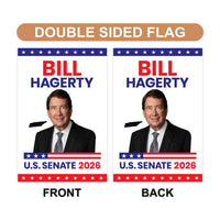 Bill Hagerty For Tennessee Senate 2026 Garden Flag, Double Sided, 2026 Senate Flag, Elections Flag, Race Red White & Blue Flag