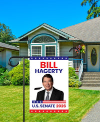 Bill Hagerty For Tennessee Senate 2026 Garden Flag, Double Sided, 2026 Senate Flag, Elections Flag, Race Red White & Blue Flag