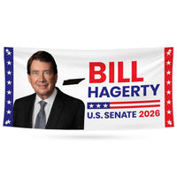 Bill Hagerty For Tennessee U.S. Senate Banner Sign, 13 oz Waterproof US Senate Election 2026, Republican Vinyl Banner With Metal Grommets