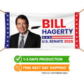 Bill Hagerty For Tennessee U.S. Senate Banner Sign, 13 oz Waterproof US Senate Election 2026, Republican Vinyl Banner With Metal Grommets