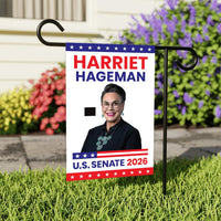 Harriet Hageman For Wyoming Senate 2026 Garden Flag, Double Sided, 2026 Senate Flag, Elections Flag, Race Red White & Blue Flag