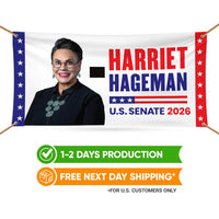 Harriet Hageman For Wyoming U.S. Senate Banner Sign, 13 oz Waterproof US Senate Election 2026, Senate Vinyl Banner With Metal Grommets