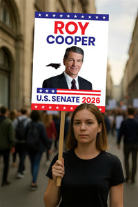 Roy Cooper For North Carolina Senate 2026 Election Sign, Anti-Trump, Political Campaign Sign, Senate Election 2026 Race Poster Sign