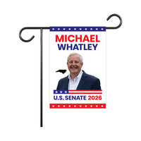 Michael Whatley For North Carolina Senate 2026 Garden Flag, Double Sided, 2026 Senate Flag, Elections Flag, Race Red White & Blue Flag
