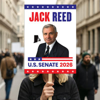 Jack Reed For Rhode Island Senate 2026 Election Sign, Anti-Trump Sign, Political Campaign Sign, Senate Election 2026 Race Poster Sign