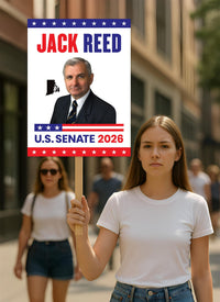 Jack Reed For Rhode Island Senate 2026 Election Sign, Anti-Trump Sign, Political Campaign Sign, Senate Election 2026 Race Poster Sign