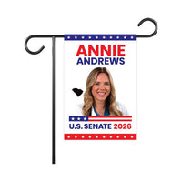 Annie Andrews For South Carolina Senate 2026 Garden Flag, Double Sided, 2026 Senate Flag, Elections Flag, Race Red White & Blue Flag