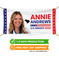 Annie Andrews For South Carolina U.S. Senate Banner Sign, 13 oz Waterproof US Senate Election 2026 Vinyl Banner With Metal Grommets