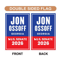 Jon Ossoff For Georgia Senate 2026 Garden Flag, Double Sided, 2026 Senate Flag, Elections Flag, Anti-Trump Sign, Race Red White & Blue Flag