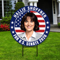 Hallie Shoffner For Arkansas Senate 2026 Yard Sign, Corrugated Plastic Senate Elections Race Red White & Blue Yard Sign with Metal H-Stake
