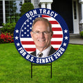 Don Tracy For Illinois Senate 2026 Yard Sign, Corrugated Plastic Senate Elections, Race Red White & Blue Yard Sign with Metal H-Stake