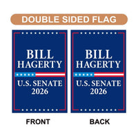 Bill Hagerty For Tennessee Senate 2026 Garden Flag, Double Sided, 2026 Senate Flag, Elections Flag, Race Red White & Blue Flag