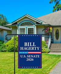 Bill Hagerty For Tennessee Senate 2026 Garden Flag, Double Sided, 2026 Senate Flag, Elections Flag, Race Red White & Blue Flag