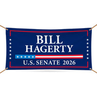 Bill Hagerty For Tennessee U.S. Senate Banner Sign, 13 oz Waterproof US Senate Election 2026, Republican Vinyl Banner With Metal Grommets