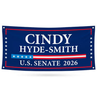 Cindy Hyde-Smith For Mississippi U.S. Senate Banner Sign, 13 oz Waterproof US Senate Election 2026 Vinyl Banner With Metal Grommets