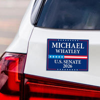 Michael Whatley For North Carolina Senate 2026 Car Magnet - Vote Michael Whatley Vehicle Magnet, Senate Elections 2026 Magnet - 6" x 4.5"
