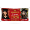 Then and Now Graduation Banner, Custom Photo Vinyl Banner, Class of 2026, Graduation 2026, Personalized School Banner Decor