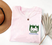 Custom Camp Shirt, Personalized Camping Pocket Tee, Family Camp Trip Shirt, Summer Camp Matching Outfit, Camp Name Vacation Tee