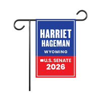 Harriet Hageman For Wyoming Senate 2026 Garden Flag, Double Sided, 2026 Senate Flag, Elections Flag, Race Red White & Blue Flag