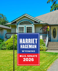 Harriet Hageman For Wyoming Senate 2026 Garden Flag, Double Sided, 2026 Senate Flag, Elections Flag, Race Red White & Blue Flag