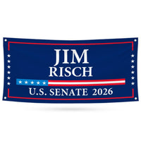 Jim Risch For Idaho U.S. Senate Banner Sign, 13 oz Waterproof US Senate Election 2026, Republican Party Vinyl Banner With Metal Grommets