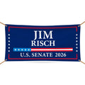 Jim Risch For Idaho U.S. Senate Banner Sign, 13 oz Waterproof US Senate Election 2026, Republican Party Vinyl Banner With Metal Grommets