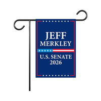 Jeff Merkley For Oregon Senate 2026 Garden Flag, Double Sided, 2026 Senate Flag, Elections Flag, Anti-Trump Sign, Race Red White & Blue Flag