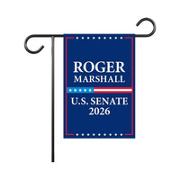 Roger Marshall For Kansas Senate 2026 Garden Flag, Double Sided, 2026 Senate Flag, Elections Flag, Republican, Race Red White & Blue Flag