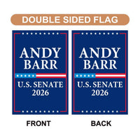 Andy Barr For Kentucky Senate 2026 Garden Flag, Double Sided, 2026 Senate Flag, Elections Flag, Race Red White & Blue Flag