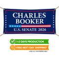 Charles Booker For Kentucky U.S. Senate Banner Sign, 13 oz Waterproof US Senate Election 2026, Senate Vinyl Banner With Metal Grommets