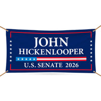 John Hickenlooper For Colorado U.S. Senate Banner Sign, 13 oz Waterproof US Senate Election 2026, Democrate Vinyl Banner With Metal Grommets