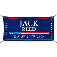 Jack Reed For Rhode Island U.S. Senate Banner Sign, 13 oz Waterproof US Senate Election 2026, Democratic Vinyl Banner With Metal Grommets