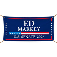 Ed Markey For Massachusetts U.S. Senate Banner Sign, 13 oz Waterproof US Senate Election 2026, Democrate Vinyl Banner With Metal Grommets