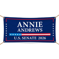 Annie Andrews For South Carolina U.S. Senate Banner Sign, 13 oz Waterproof US Senate Election 2026 Vinyl Banner With Metal Grommets