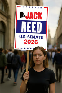 Jack Reed For Rhode Island Senate 2026 Election Sign, Anti-Trump Sign, Political Campaign Sign, Senate Election 2026 Race Poster Sign