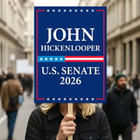 John Hickenlooper For Colorado Senate 2026 Election Sign, Anti-Trump, Political Campaign Sign, Senate Election 2026 Race Poster Sign