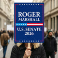 Roger Marshall For Kansas Senate 2026 Election Sign, Republican Party, Political Campaign Sign, Senate Election 2026 Race Poster Sign