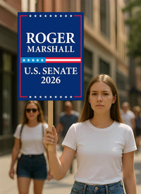 Roger Marshall For Kansas Senate 2026 Election Sign, Republican Party, Political Campaign Sign, Senate Election 2026 Race Poster Sign