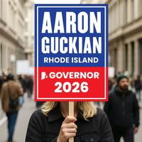 Aaron Guckian For Rhode Island Governor 2026 Election Sign, Political Campaign Sign, Republican, Governor Election 2026 Race Poster Sign