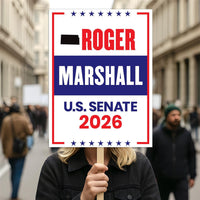Roger Marshall For Kansas Senate 2026 Election Sign, Republican Party, Political Campaign Sign, Senate Election 2026 Race Poster Sign