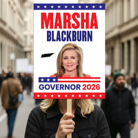Marsha Blackburn For Tennessee Governor 2026 Election Sign, Political Campaign Sign, Republic party, Governor Election 2026 Race Poster Sign