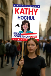 Kathy Hochul For New York Governor 2026 Election Sign, Political Campaign Sign, Democratic party, Governor Election 2026 Race Poster Sign