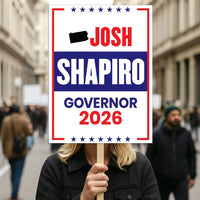 Josh Shapiro For Pennsylvania Governor 2026 Election Sign, Political Campaign Sign, Democrate, Governor Election 2026 Race Poster Sign