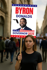 Byron Donalds For Florida Governor 2026 Election Sign, Political Campaign Sign, Republican party, Governor Election 2026 Race Poster Sign