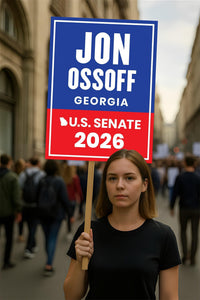 Jon Ossoff For Georgia Senate 2026 Election Sign, Anti-Trump, Political Campaign Sign, Anti-Trump, Senate Election 2026 Race Poster Sign