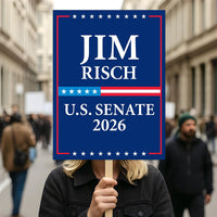 Jim Risch For Idaho Senate 2026 Election Sign, Republican Party, Political Campaign Sign, Senate Election 2026 Race Poster Sign