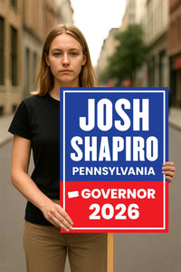 Josh Shapiro For Pennsylvania Governor 2026 Election Sign, Political Campaign Sign, Democrate, Governor Election 2026 Race Poster Sign