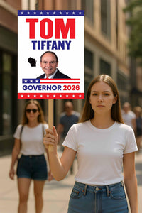 Tom Tiffany For Wisconsin Governor 2026 Election Sign, Political Campaign Sign, Republican party, Governor Election 2026 Race Poster Sign
