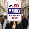 Ed Markey For Massachusetts Senate 2026 Election Sign, Anti-Trump Sign, Political Campaign Sign, Senate Election 2026 Race Poster Sign